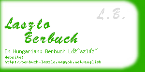 laszlo berbuch business card